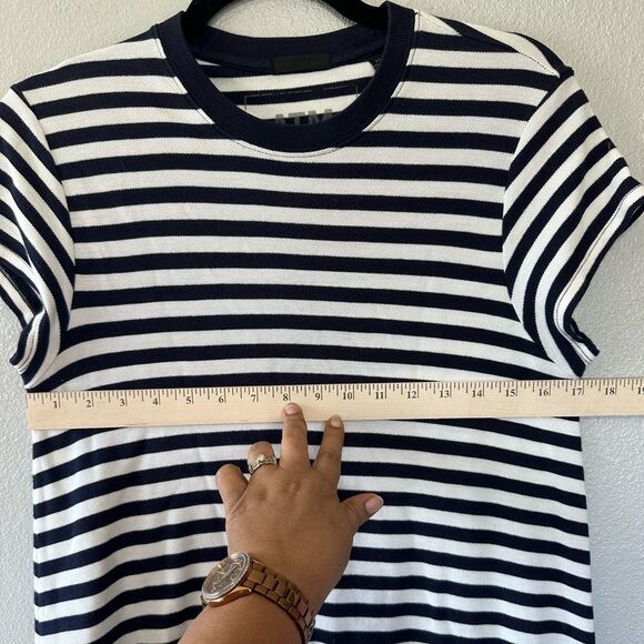 ATM Anthony Thomas Melillo Pique Striped T-Shirt Dress Stripped Size Small - Picture 10 of 11